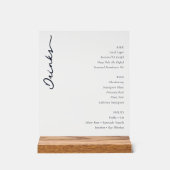 Elegant Drink Menu Acryl Bord (Voorkant)