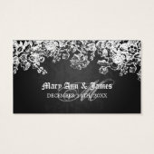Elegant Drink Voucher Victorian Flourish Black Visitekaartjes (Achterkant)