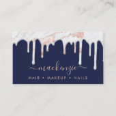 Elegant Driving Roos Gold Marble Visitekaartje (Voorkant)