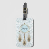 Elegant Drocatcher Abstract Gepersonaliseerd Bagagelabel (Voorkant (verticaal))