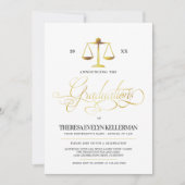 Élégant Droit École de Graduation des Invitations (Devant)