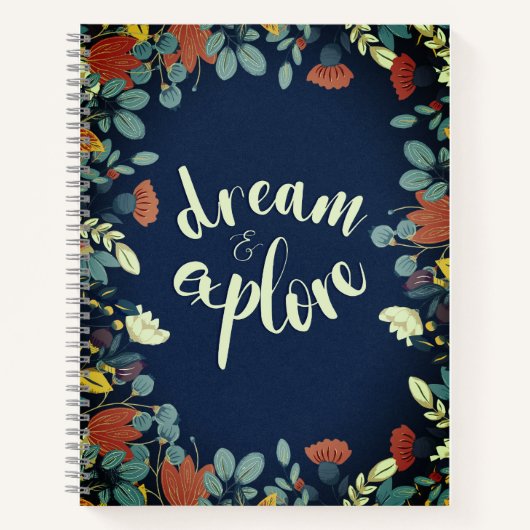 Elegant dromen en verkennen notitieboek (Voorkant)