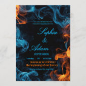 Elegant Dual Flame Wedding Invitation (Devant)