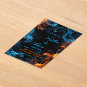 Elegant Dual Flame Wedding Invitation (Poser)