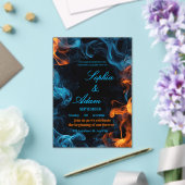 Elegant Dual Flame Wedding Invitation (Insitu (Mariage))