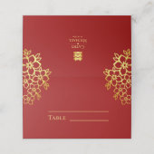 Elegant dubbel geluk Chinese bruiloft rood (Buitenkant ongevouwen)