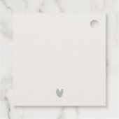 Elegant Dusky Blauwgroen Sailboot Palm Seascape We Bedankjes Labels (Achterkant)