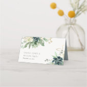 Elegant Dusky Blue Green Succulent Foliage Weddens (Voorkant)