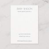 Elegant Dusky Floral Vine Logo, Ketting Visitekaartje (Achterkant)