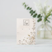 Elegant Dusky Floral Vine Logo, Ketting Visitekaartje (Staand voorkant)