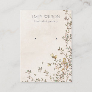 Elegant Dusky Floral Vine Stud die beeldscherm ver Visitekaartje