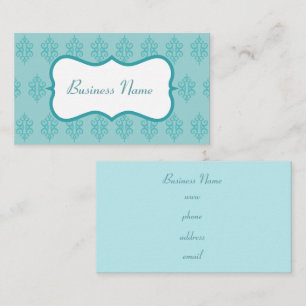 Elegant Dusty Aqua Visitekaartjes