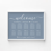 Elégant Dusty Blue 10 Table Mariage Tableau de siè