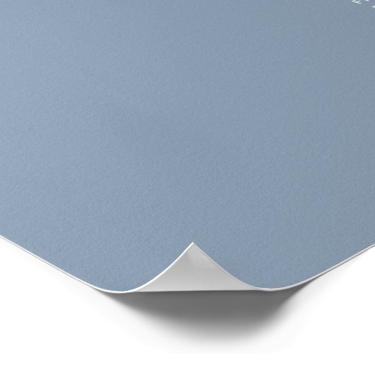 Élégant Dusty Blue 7 Table Mariage Tableau (Coin)