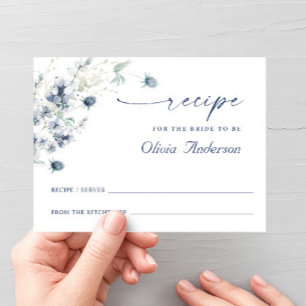 Elegant Dusty Blue Boho Vrijgezellenfeest Recipe K Briefkaart