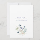 Elegant Dusty Blue Boho Winter VRIJGEZELLENFEEST Kaart (Achterkant)