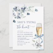 Elegant Dusty Blue Boho Winter Vrijgezellenfeest Kaart (Voorkant)