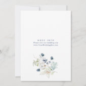 Elegant Dusty Blue Boho Winter Vrijgezellenfeest Kaart (Achterkant)