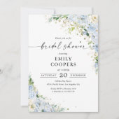 Elegant Dusty Blue Bridal Shower Invitation (Devant)