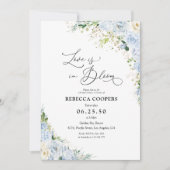 Elegant Dusty Blue Bridal Shower Invitation (Devant)