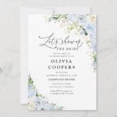 Elegant Dusty Blue Bridal Shower Invitation (Devant)