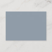 Elegant Dusty Blue Classic Script Accommodations Informatiekaartje (Achterkant)