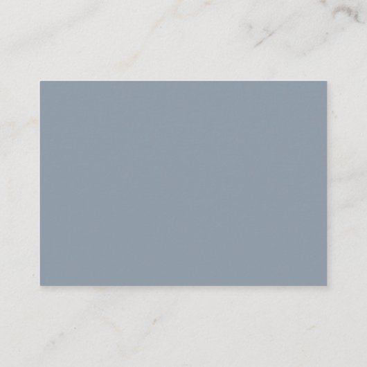 Elegant Dusty Blue Classic Script Accommodations Informatiekaartje (Achterkant)