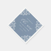 Elegant Dusty Blue  Classic Wedding Servet (Hoek)