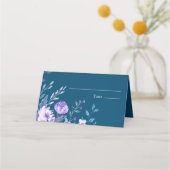 Elegant Dusty Blue en Paarse Floral Wedding (Voorkant)