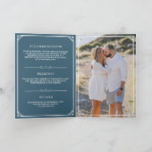 Elegant Dusty Blue en White Monogram Wedding (Binnen)