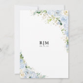 Elegant Dusty Blue Engagement Party Invitation (Dos)