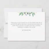 Elegant Dusty Blue Eucalyptus Moving Announge (Achterkant)