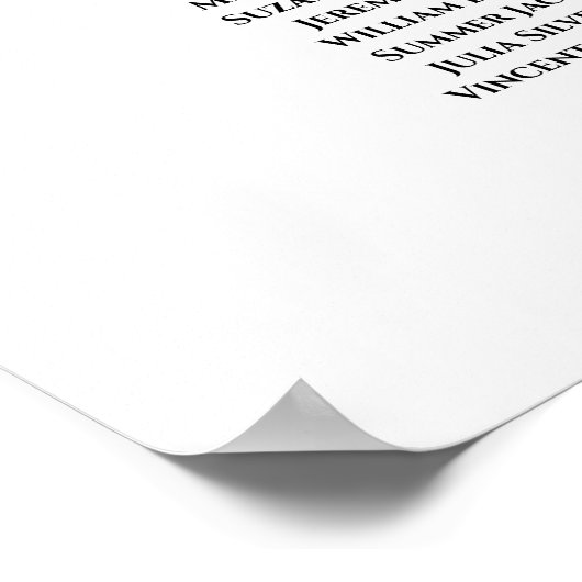 Elegant Dusty Blue Floral 16 Tabel Seating Chart Poster (Hoek)