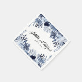 Elegant Dusty Blue Floral Servet (Hoek)