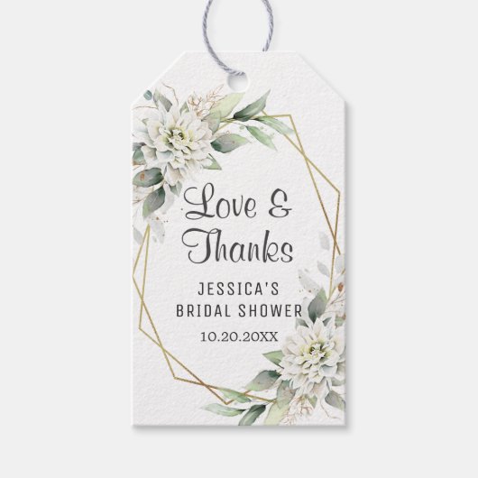 Elegant Dusty Blue Floral Vrijgezellenfeest dank u Cadeaulabel (Voorkant)