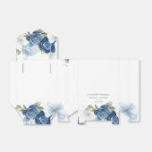 Elegant Dusty Blue Floral Weddenschap Bedankt Bedankdoosjes (Uitgevouwen)