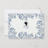 Elegant Dusty Blue Floral Wedding Bedankkaart (Voorkant)