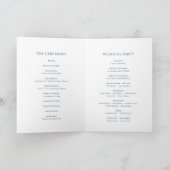 Elégant Dusty Blue Floral Wedding Programme (Intérieur)