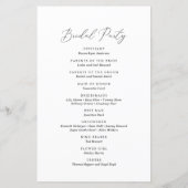 Elégant Dusty Blue Floral Wedding Programme (Dos)