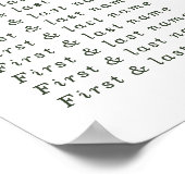 Elegant Dusty Blue Floral Wedding Seating Chart Poster (Hoek)