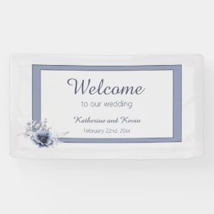 Elegant Dusty Blue Floral Wedding Spandoek