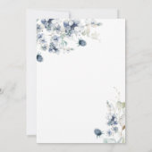 Elegant Dusty Blue Foliage Wedding Save the Date (Achterkant)