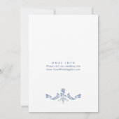 Elegant Dusty Blue French Garden ENGAGTY Kaart (Achterkant)