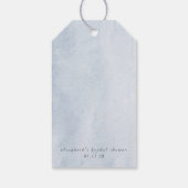 Elegant Dusty Blue Greenery Hartelijk dank Cadeaulabel (Achterkant)