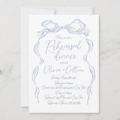 Elegant Dusty Blue Hand getrokken boog repetitie d Kaart (Voorkant)