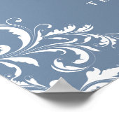 Élégant Dusty Blue Mariage Photo Livre d'or Signal (Coin)