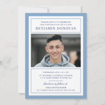 Elegant Dusty Blue met fotobevestiging