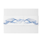 Elegant Dusty Blue Navy Bloemen Bruiloft Uitnodigingen Wikkel (Achterkant Voorbeeld)