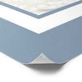 Elégant Dusty Blue Photo Mariage Affiche de bienve (Coin)