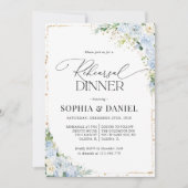Elegant Dusty Blue Rehearsal Dinner Invitation (Devant)